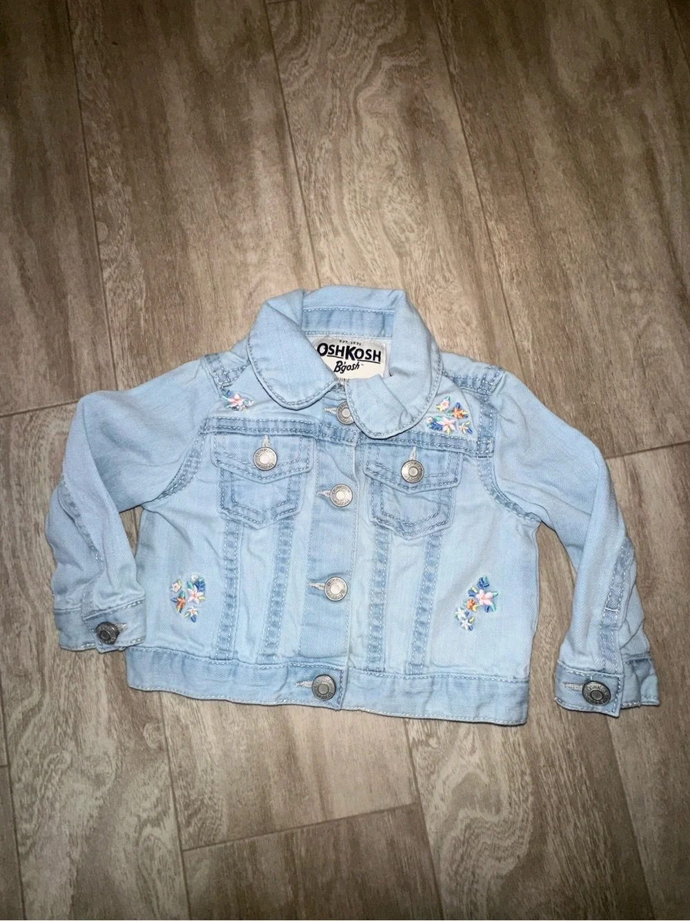 OshKosh B'gosh Pale Blue Embroidered Denim Jacket